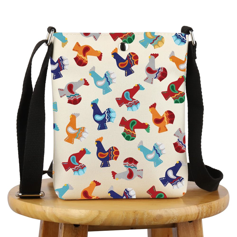 Dala Rooster Gift Rooster Chicken Crossbody Bag Swedish Travel Bag >:)